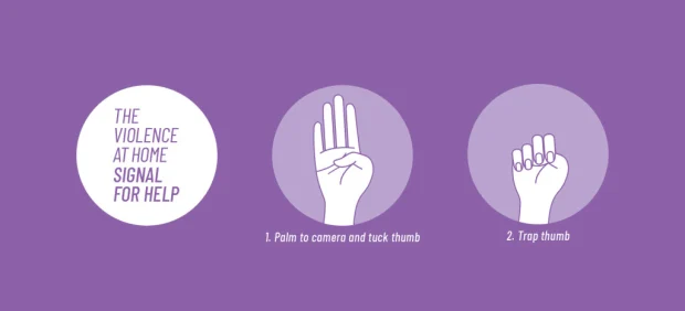 Domestic violence hand signal